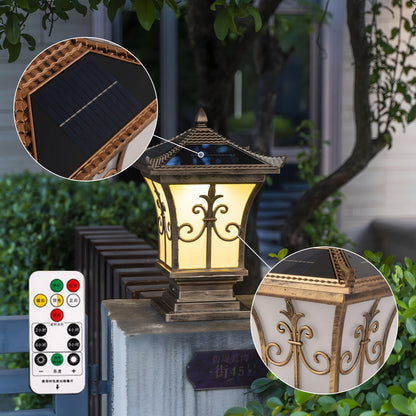 Pagoda Solar Powered Post Cap Light