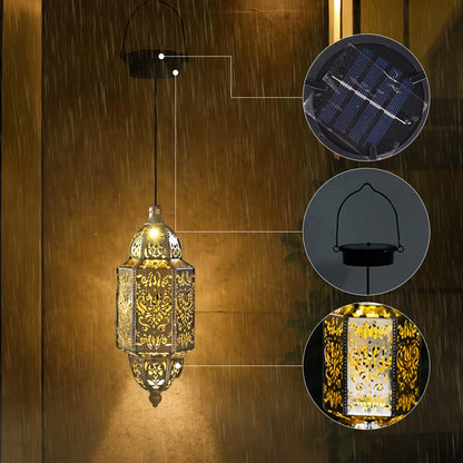 Ornate Solar Powered Pendant Light