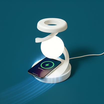 Spiral Wireless Charging Table Lamp
