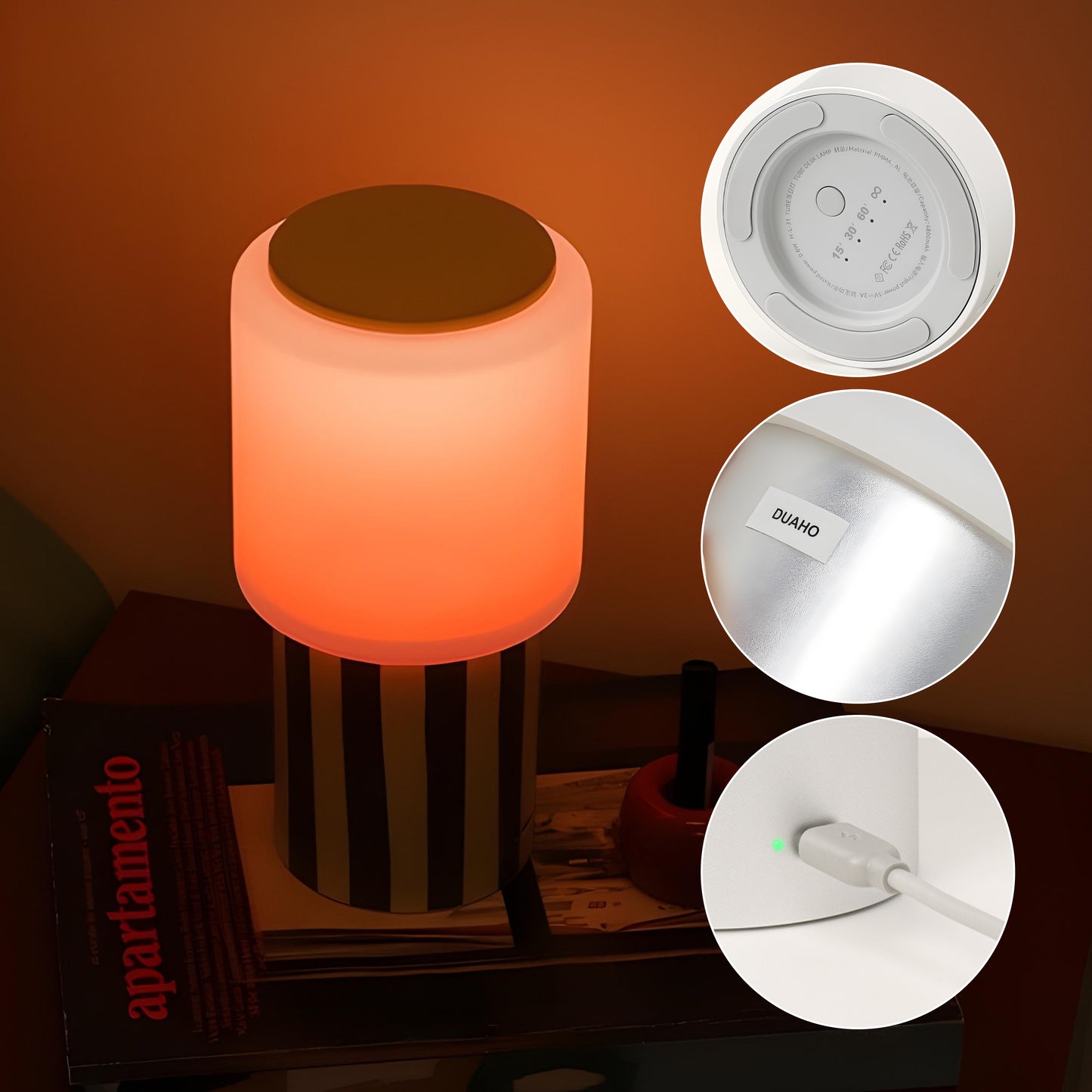 Cylinder Sunset Lighting Table Lamp