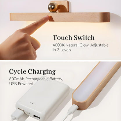 Brushed Touch Control Battery Operated Wall Sconce