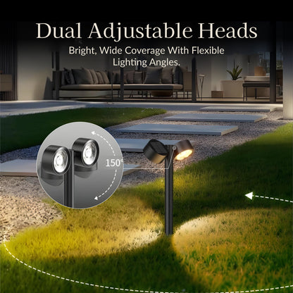 DualBeam Solar Powered Landscape Spotlight