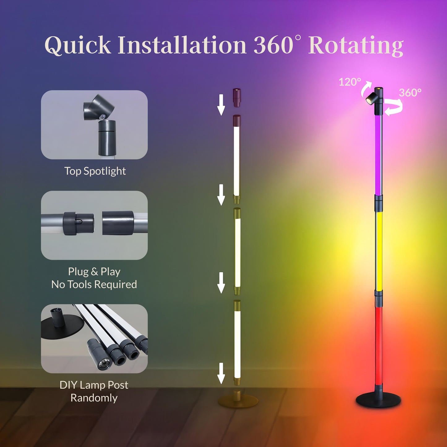 Slim Smart Lighting Floor Lamp