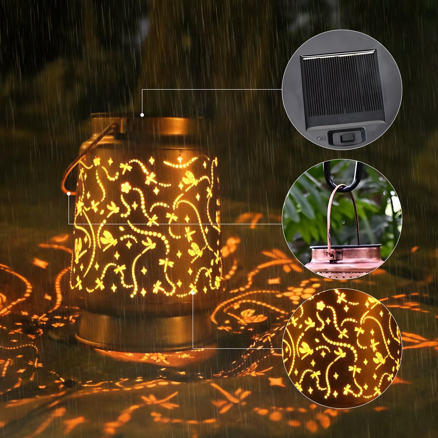 Ornate Solar Powered Lantern