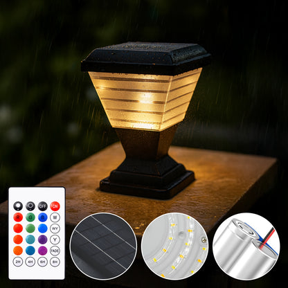 Facet Solar Powered Post Cap Light