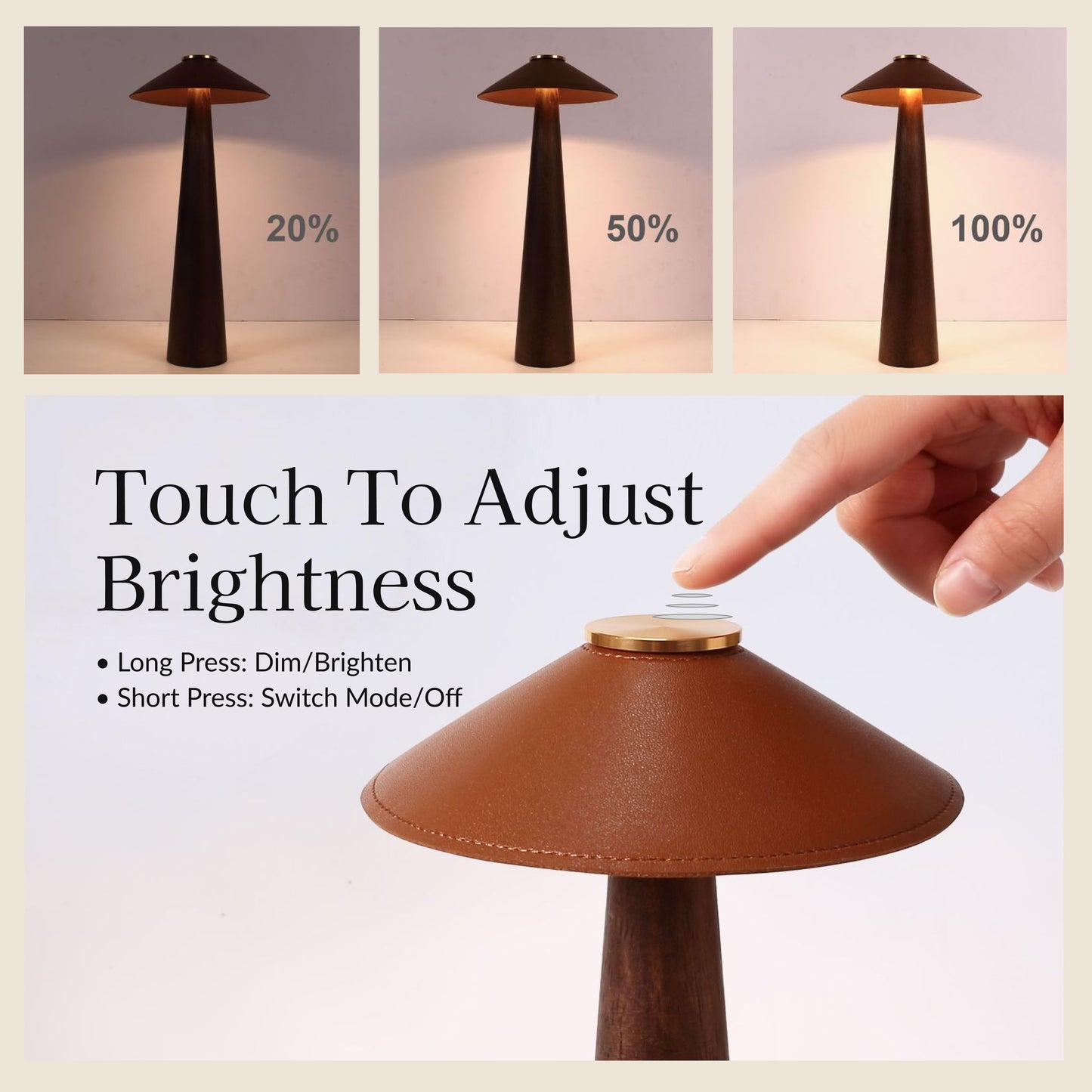 Coneform Wireless Charging Table Lamp