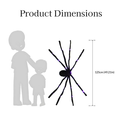 Giant 4ft Light-Up Halloween Spider Decoration