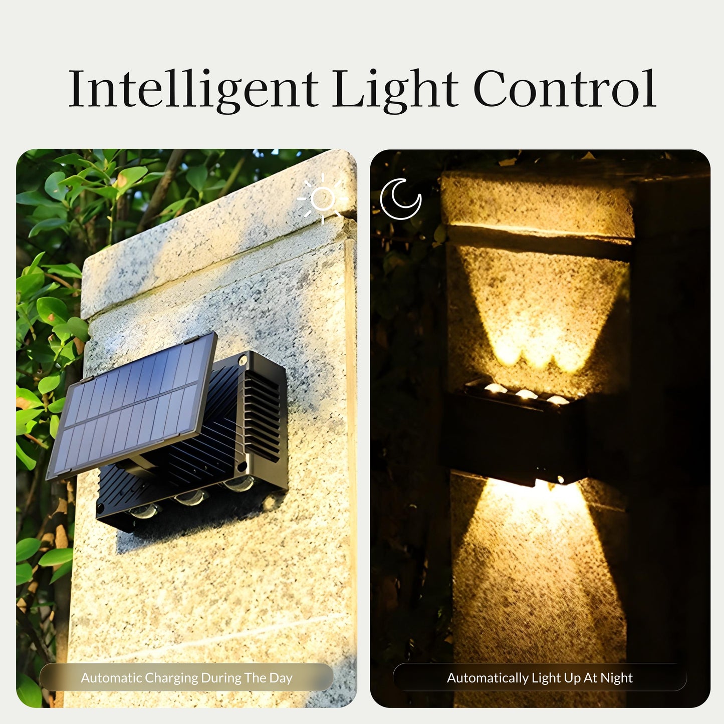 Angular Solar Powered Wall Sconce