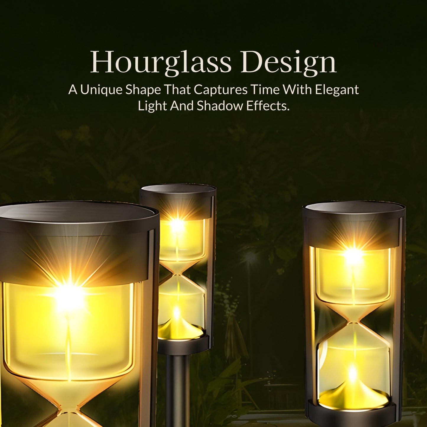 Hourglass Solar Powered Pathway Light