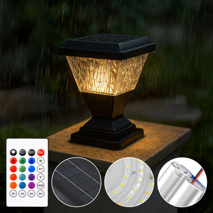 Facet Solar Powered Post Cap Light