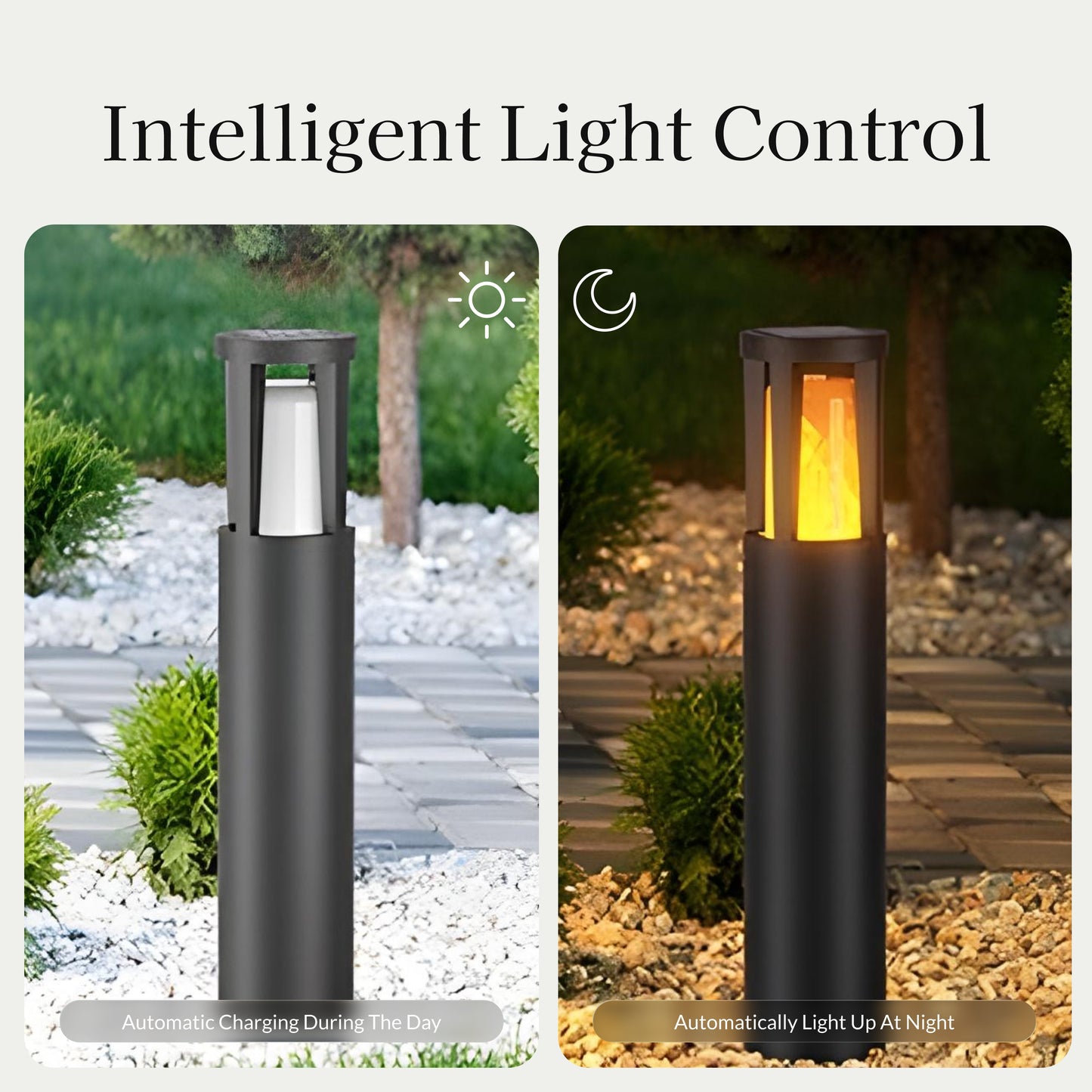 Caged Solar Powered Path Light