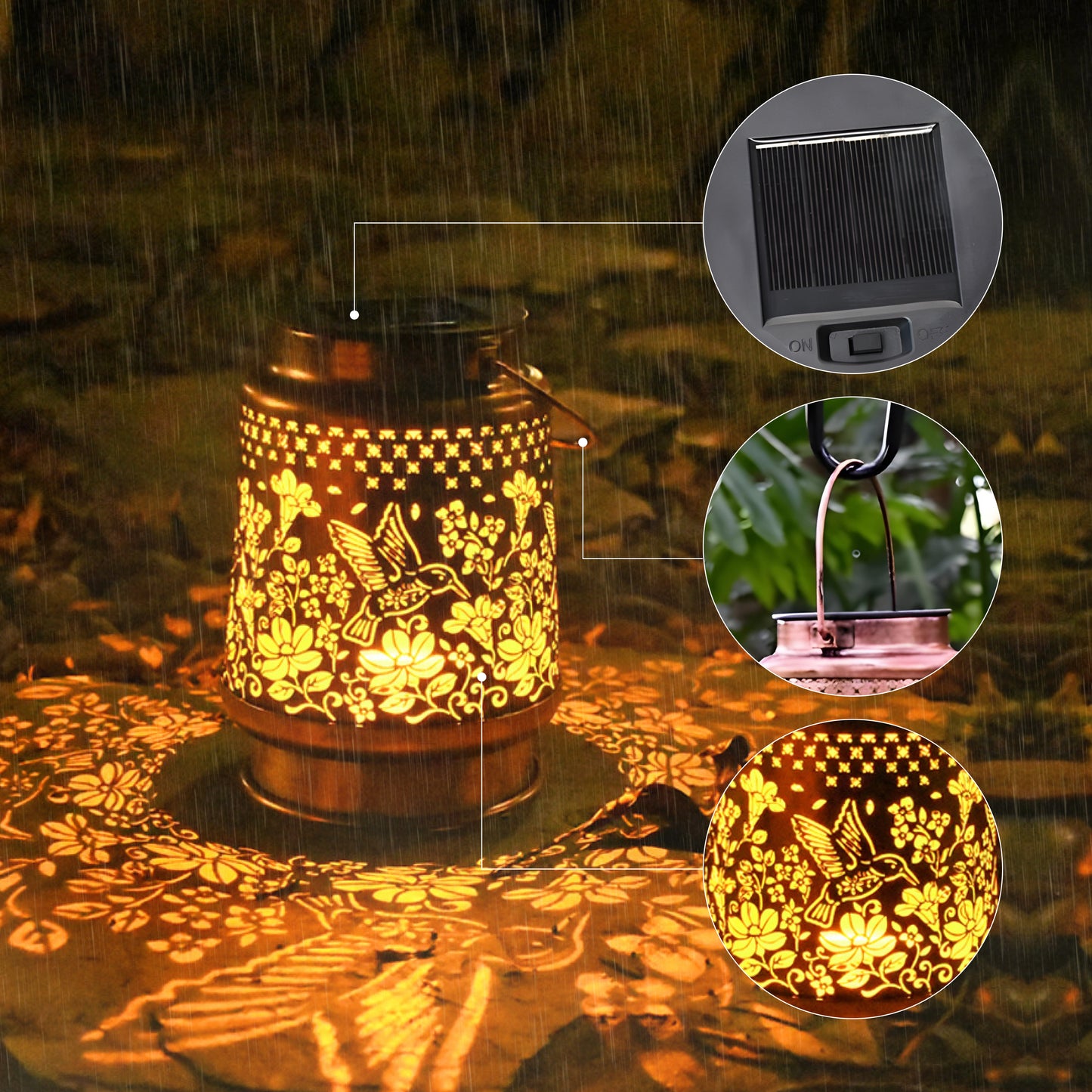 Ornate Solar Powered Lantern