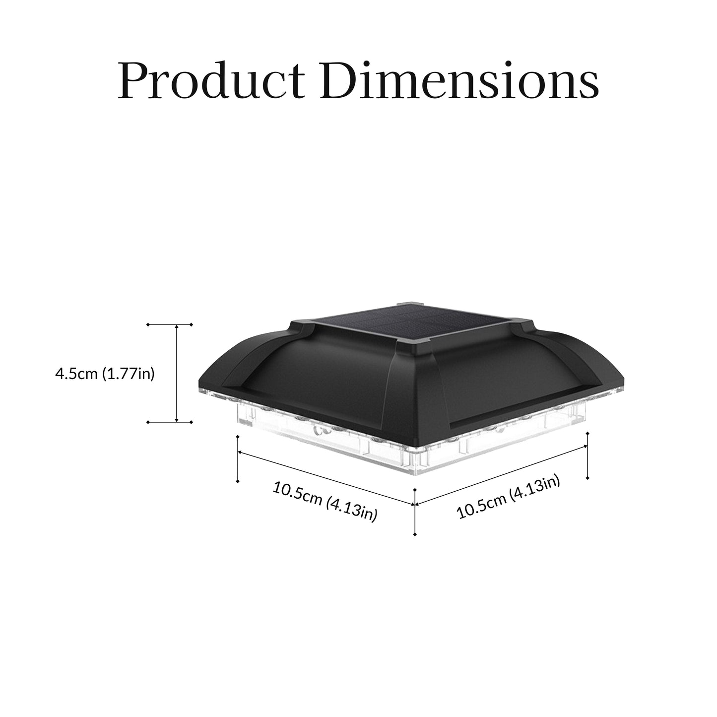 Crowned Solar Powered Post Cap Light