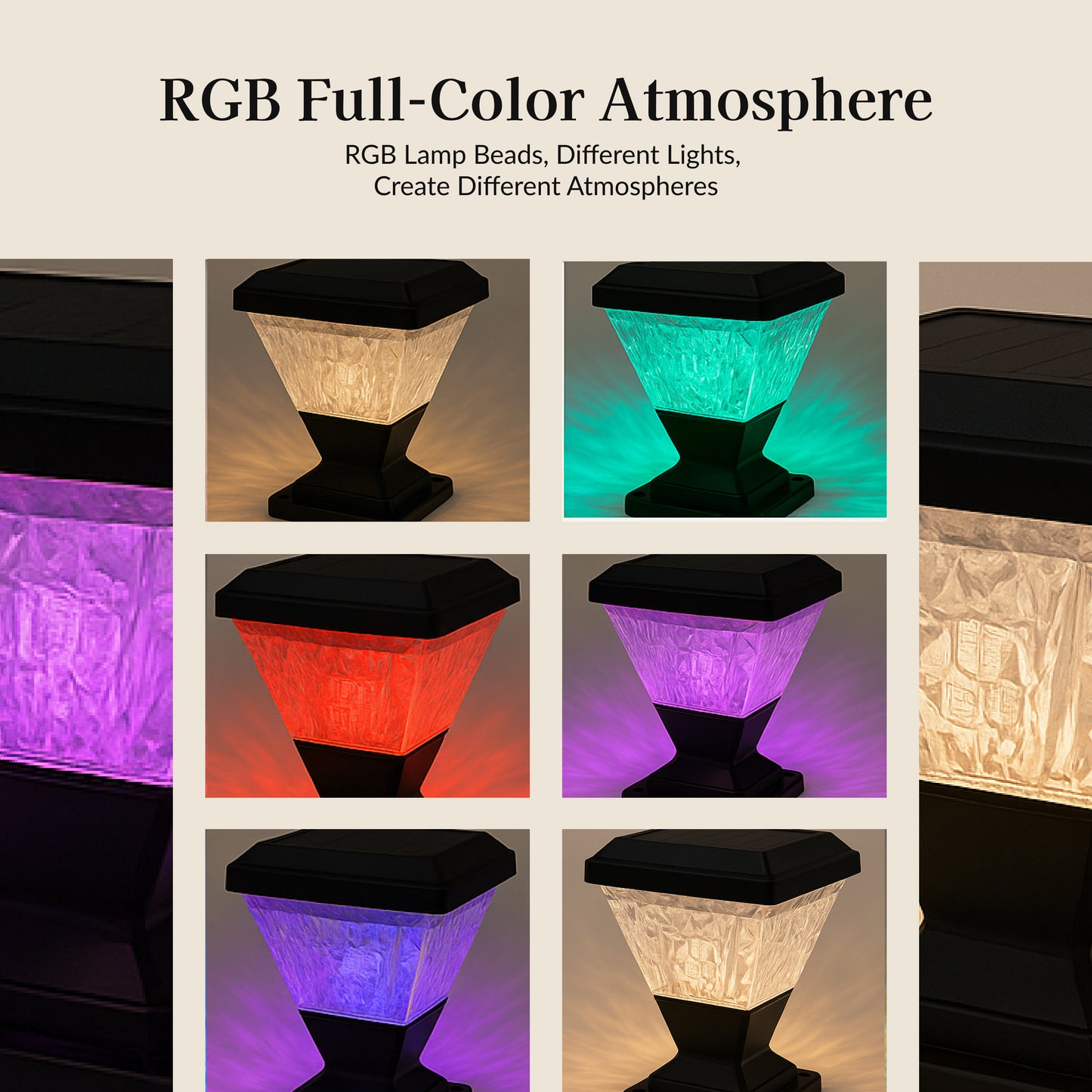 Facet Solar Powered Post Cap Light