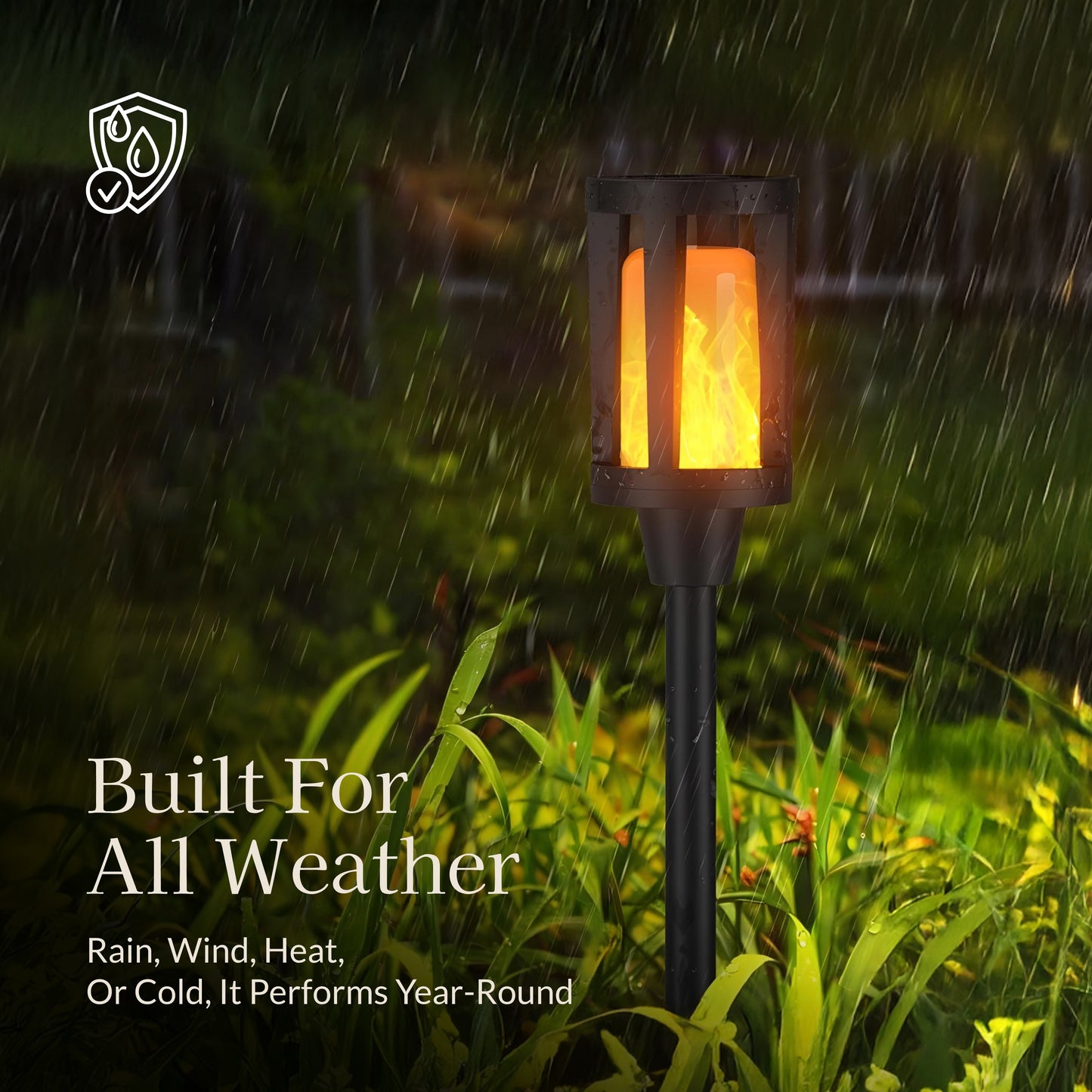Caged Solar Powered Path Light