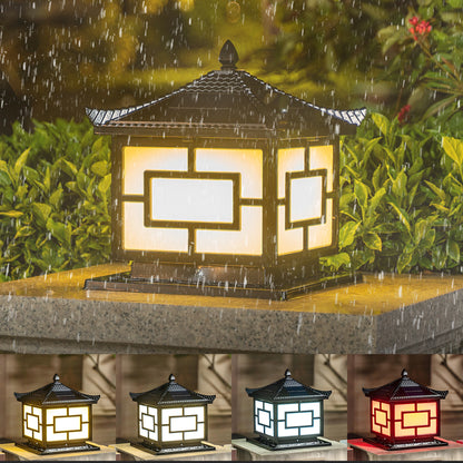 Pagoda Solar Powered Pillar Light