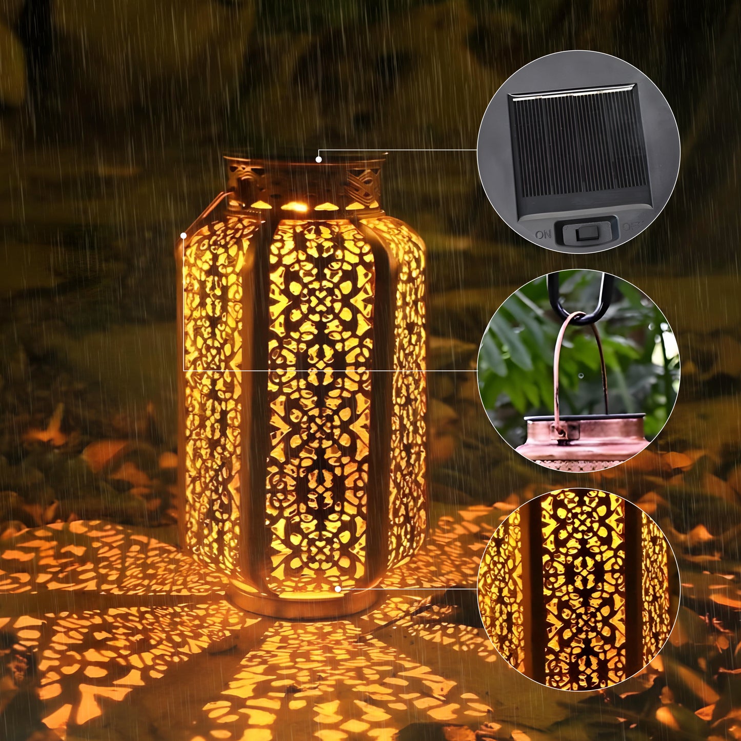 Ornate Solar Powered Lantern