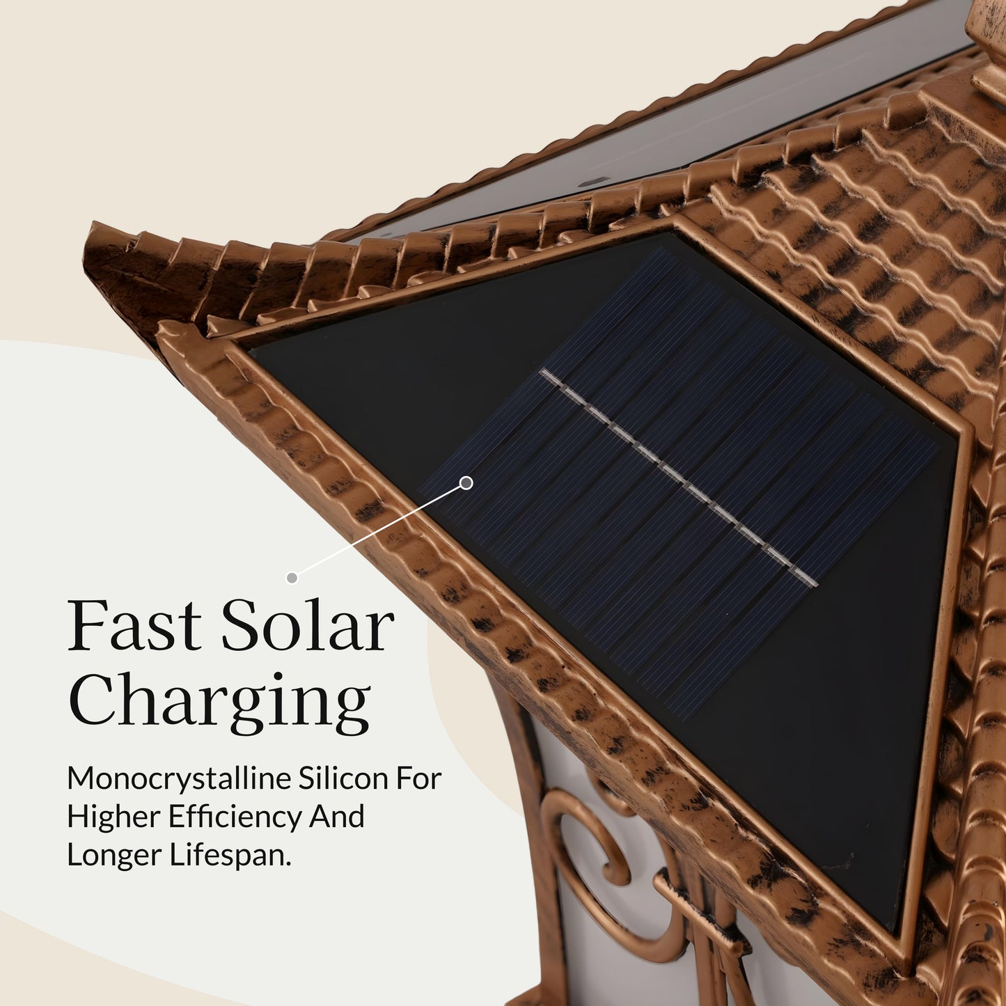Pagoda Solar Powered Post Cap Light
