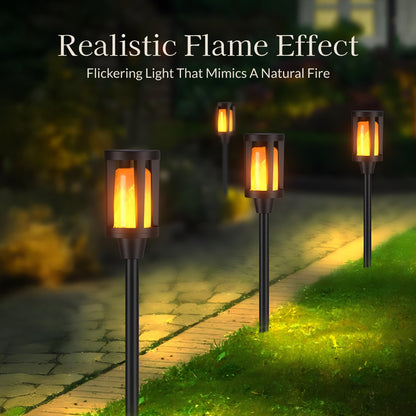 Caged Solar Powered Path Light