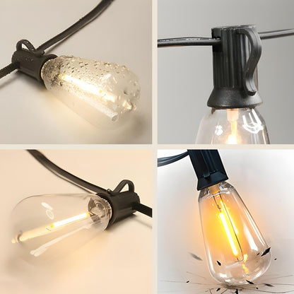 Teardrop Solar Powered Bistro String Lights